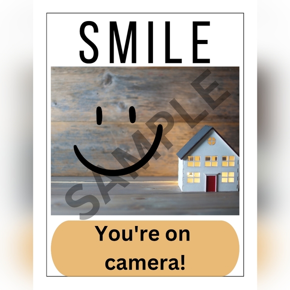 "Smile You're On Camera" and "Do Not Enter" Posters - Picture 1 of 2